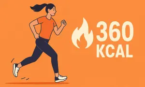 Kobieta biegnie, spalając 360 kcal. Dowiedz się, ile kalorii spala bieganie!