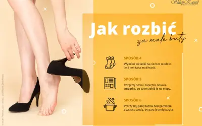 Jak rozbić za małe buty? Poznaj 3 sprawdzone sposoby: wymień wkładki, użyj suszarki lub pary wodnej.