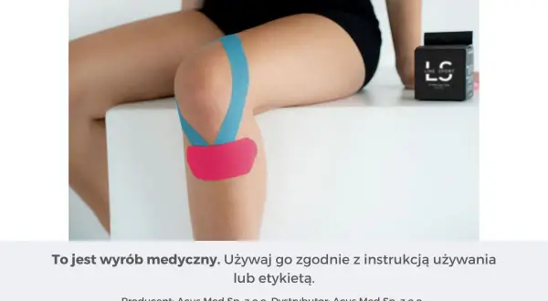 Jak nakleić tejpy na kolano? Zobacz przykład aplikacji plastrów na staw kolanowy, by zapewnić mu wsparcie.